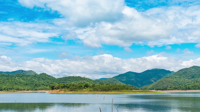 太湖热带风情岛，蓝天白云视频素材