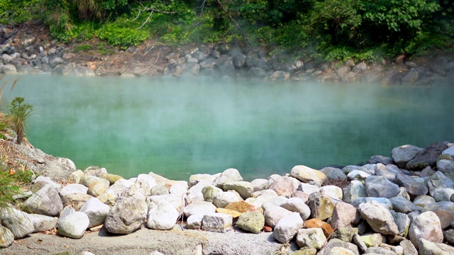 台湾台北市北投温泉之热水视频素材