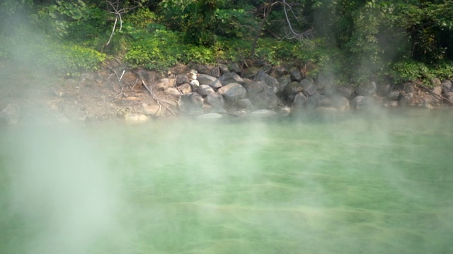 台湾台北市北投温泉之热水视频素材