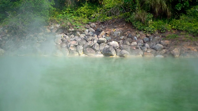 台湾台北市北投温泉之热水视频素材