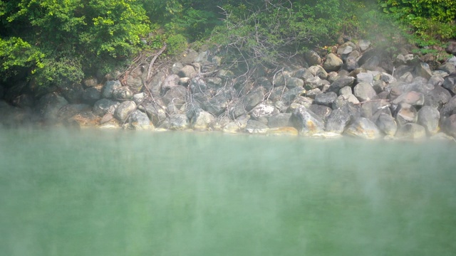 台湾台北市北投温泉之热水视频素材