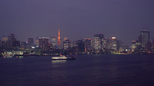 东京湾之夜视频素材