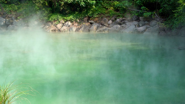 台湾台北市北投温泉之热水视频素材