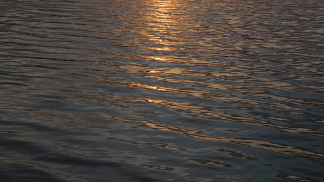 在夏天，太阳反射和眩目的光在舒缓的水面上视频素材