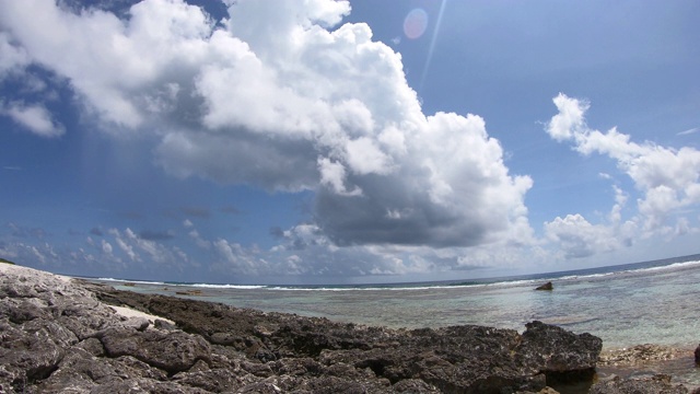 法属波利尼西亚波拉波拉海滩的时光流逝。视频素材