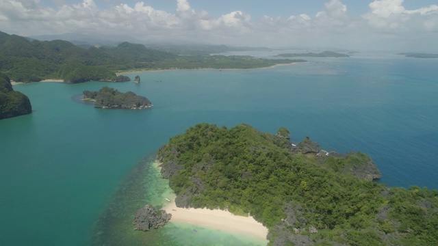 卡拉莫群岛海景，卡马里纳斯苏尔，菲律宾视频素材