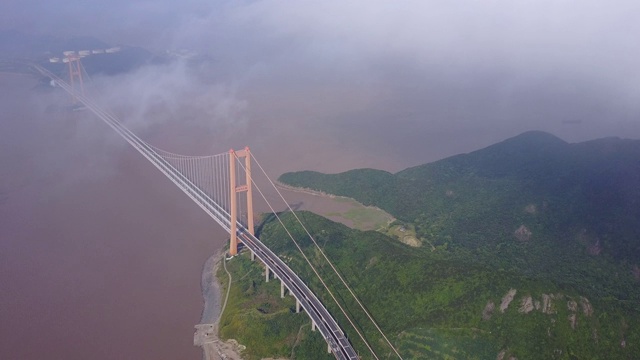 中国舟山西桥门大桥视频素材