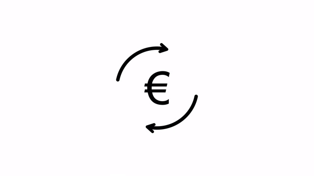 欧元的货币流通视频素材