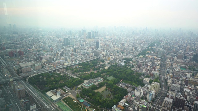 大阪市鸟瞰图视频素材