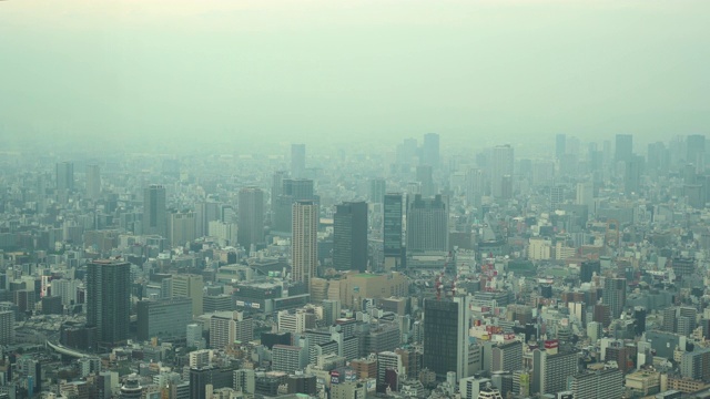 大阪市鸟瞰图视频素材