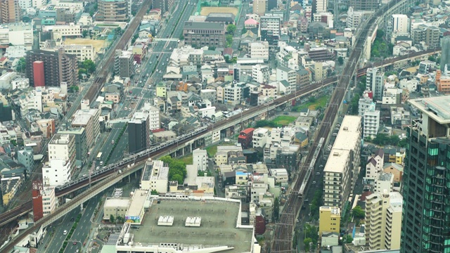 大阪市鸟瞰图视频素材