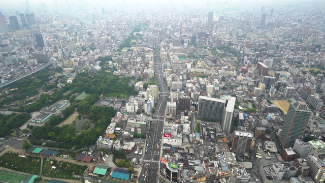 大阪市鸟瞰图视频素材