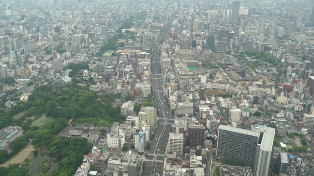 大阪市鸟瞰图视频素材