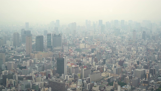 大阪市鸟瞰图视频素材