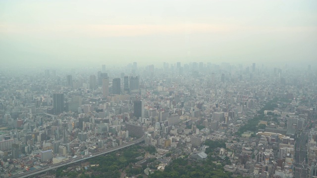 大阪市鸟瞰图视频素材