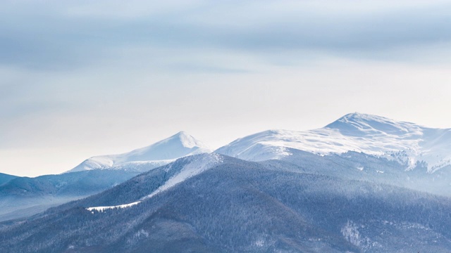 雪山和云的时间流逝视频素材