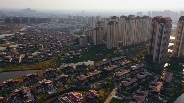 住宅区鸟瞰图视频素材