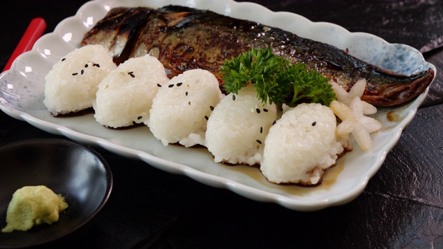 日本食物的特写视频素材