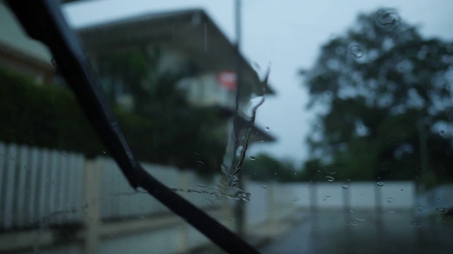 慢动作，雨刷开关视频素材