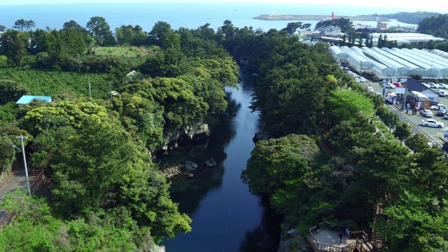 Soesokkak河口/西浦，济州岛，韩国视频素材