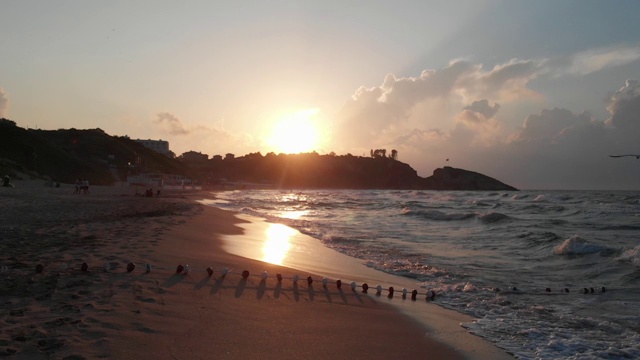 海岸和日落视频素材