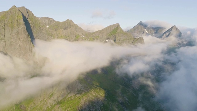 挪威峡湾的无人机视图视频素材