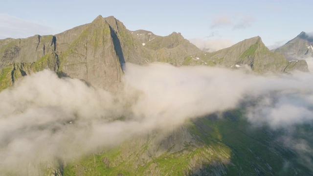 挪威峡湾的无人机视图视频素材