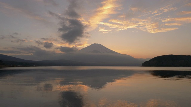 日落时分的富士山(倾斜)视频素材