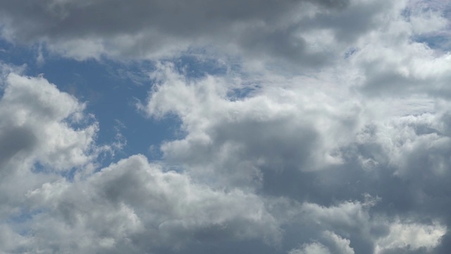 只有天空。美丽的蓝天和白云的全景。在云层中飞行的效果。令人放松的移动转换云的观点。全高清延时视频素材