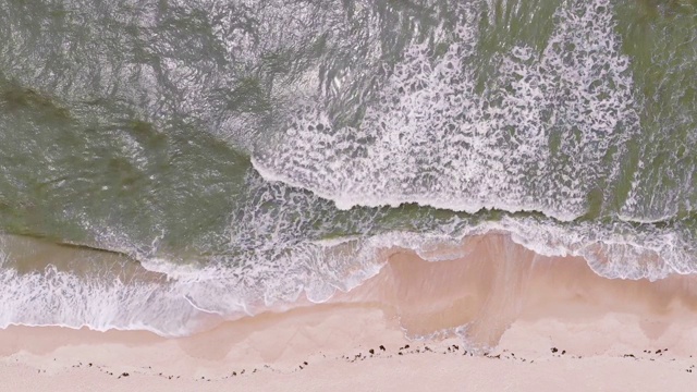 海浪及海滩天线视频素材