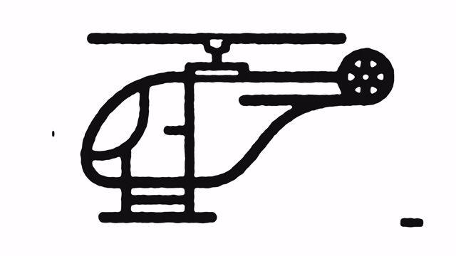 直升机图标动画素材和Alpha通道视频素材