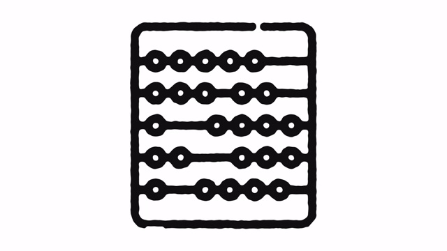 数学教育图标动画素材和Alpha通道视频素材