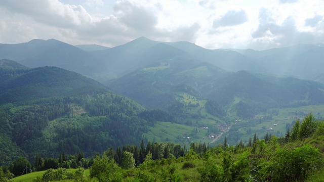 山地夏季景观视频素材