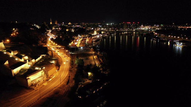 城市夜景鸟瞰图视频素材