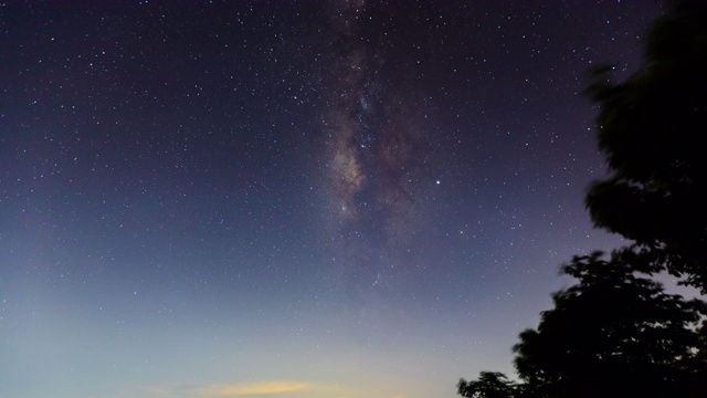 山顶银河宇宙的时间流逝。亚洲的泰国视频素材