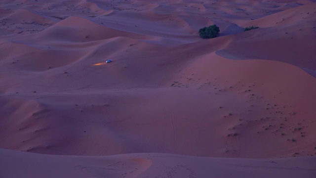 摩洛哥Merzouga沙漠的景观和沙丘视频素材