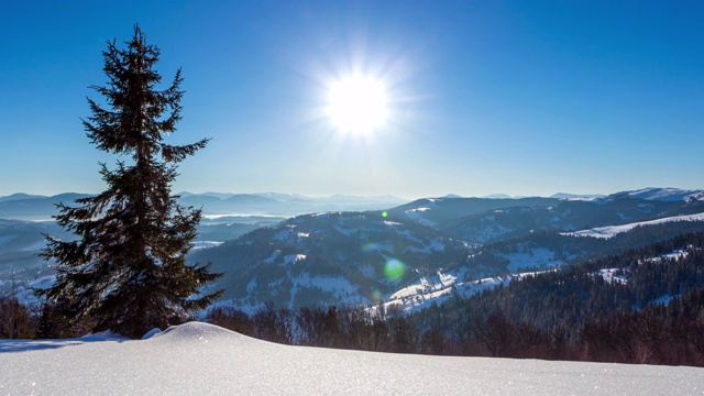 雪山和云的时间流逝视频素材