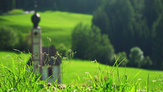 圣玛达莱娜，瓦尔在Funes, Bolzano / Italy视频素材