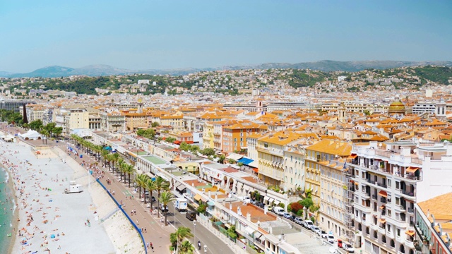 Nice France Cityscape Aerial全景图视频素材