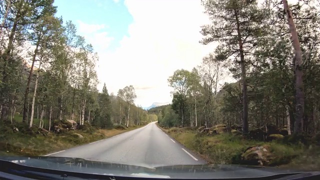 Timelapse -在挪威的公路旅行视频素材