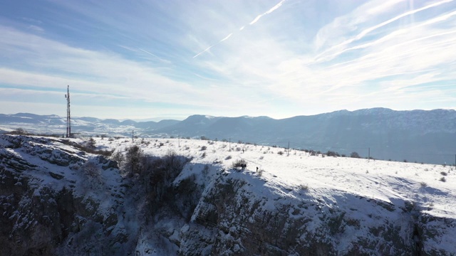 天空与山相接的地方视频素材