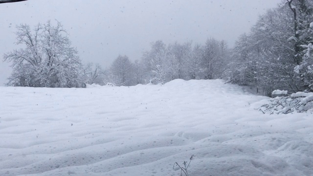 大雪，大片的雪花视频下载