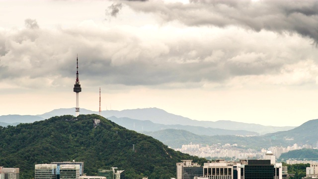 韩国首尔龙山谷首尔大厦N视频素材