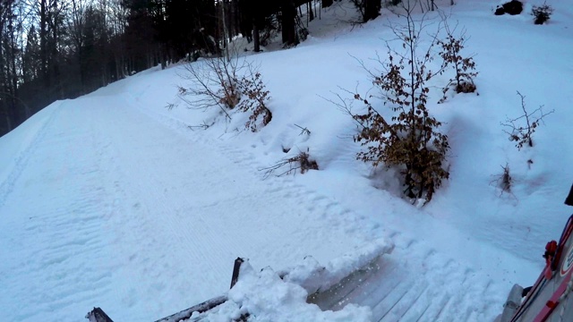 雪犁机视频素材