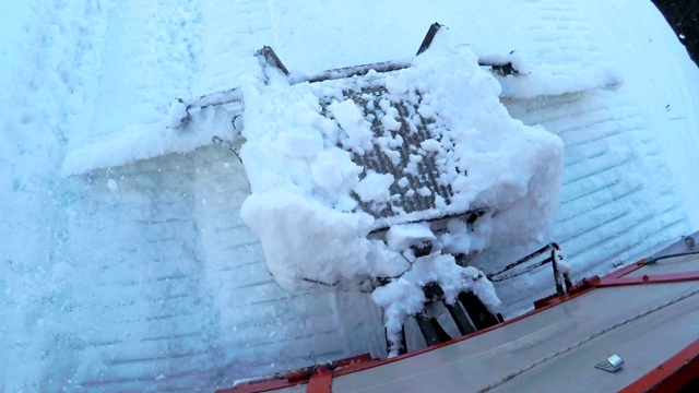 雪犁机视频素材