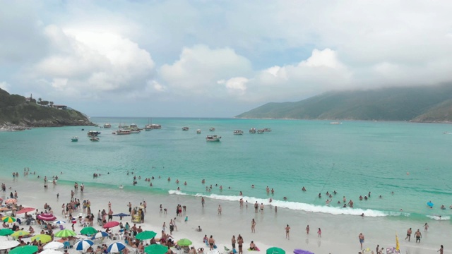 Arraial do Cabo热带海滩鸟瞰图视频素材