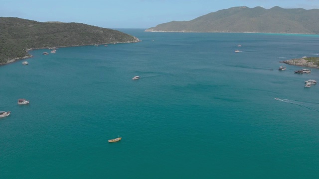 Arraial do Cabo美丽海滩的鸟瞰图视频素材