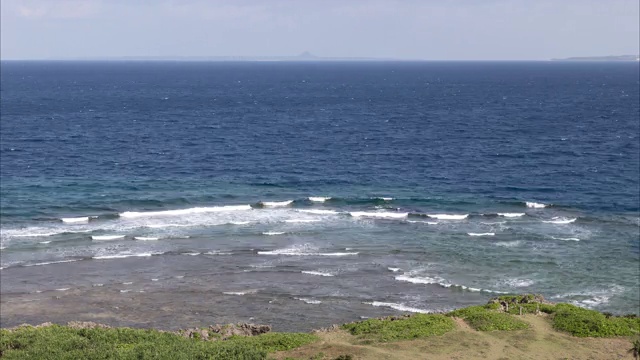 4K时间间隔-日本冲绳的海岸线。视频素材