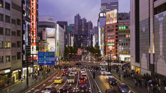 新宿的交通和行人视频素材