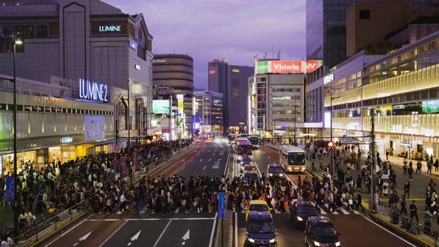 新宿的交通和行人视频素材